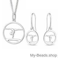 Set ginnastica Trave MB443 e MB743 in argento 925