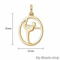 Dimensioni ciondolo ginnastica Corpo Libero MB341 da 18 mm